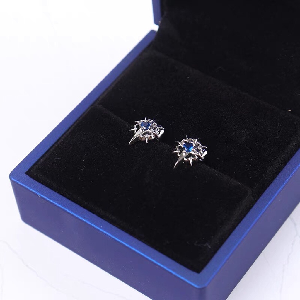 Bông tai, Khuyên tai nam đinh tán mặt đính đá nhỏ họa tiết cổ điển, cá tính, Unisex, 1 chiếc ES708