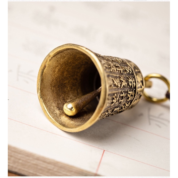 Chuông Phật Bằng Đồng Thau Handmadeu1 Phong Cách Cổ Điển Dùng Treo Chìa Khóa / Trang Sức