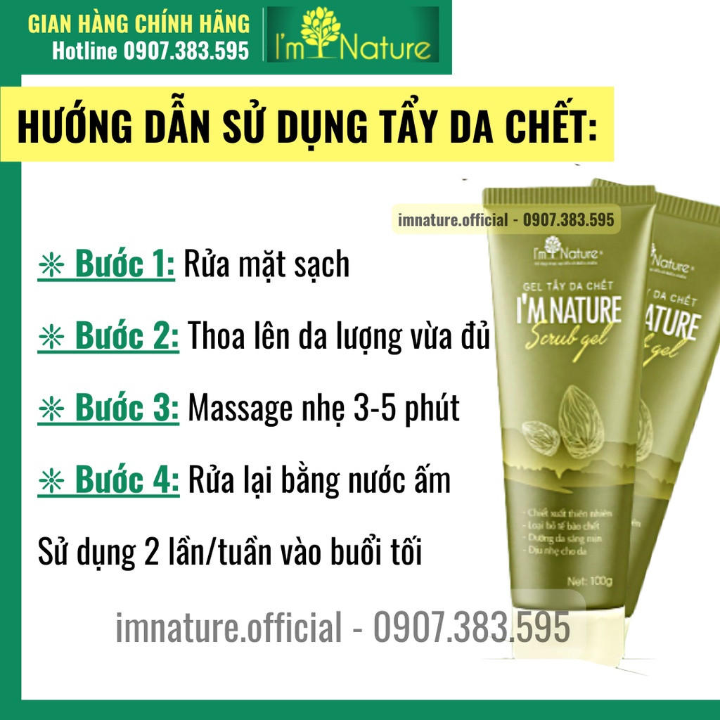 Gel Tẩy Da Chết I'm Nature Sáng Mịn Dưỡng Da 100gr - Dành Cho Da Mặt