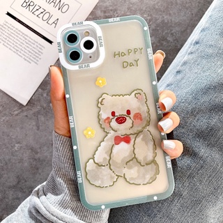 Ốp Lưng Silicon Iphone/Android Chống Sốc Viền Nổi Happy Bear