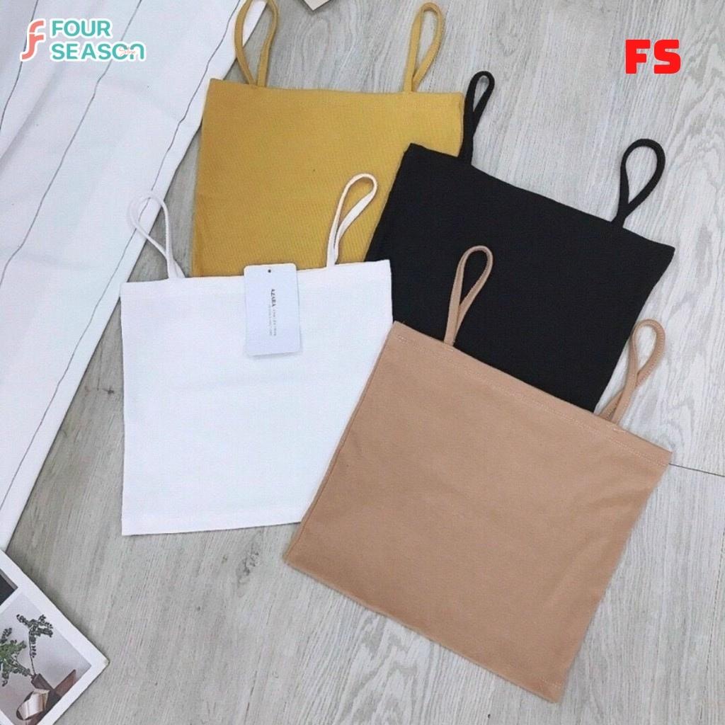 Áo croptop hai dây ACT11 4S áo thun nữ dáng ôm body quyến rủ | BigBuy360 - bigbuy360.vn
