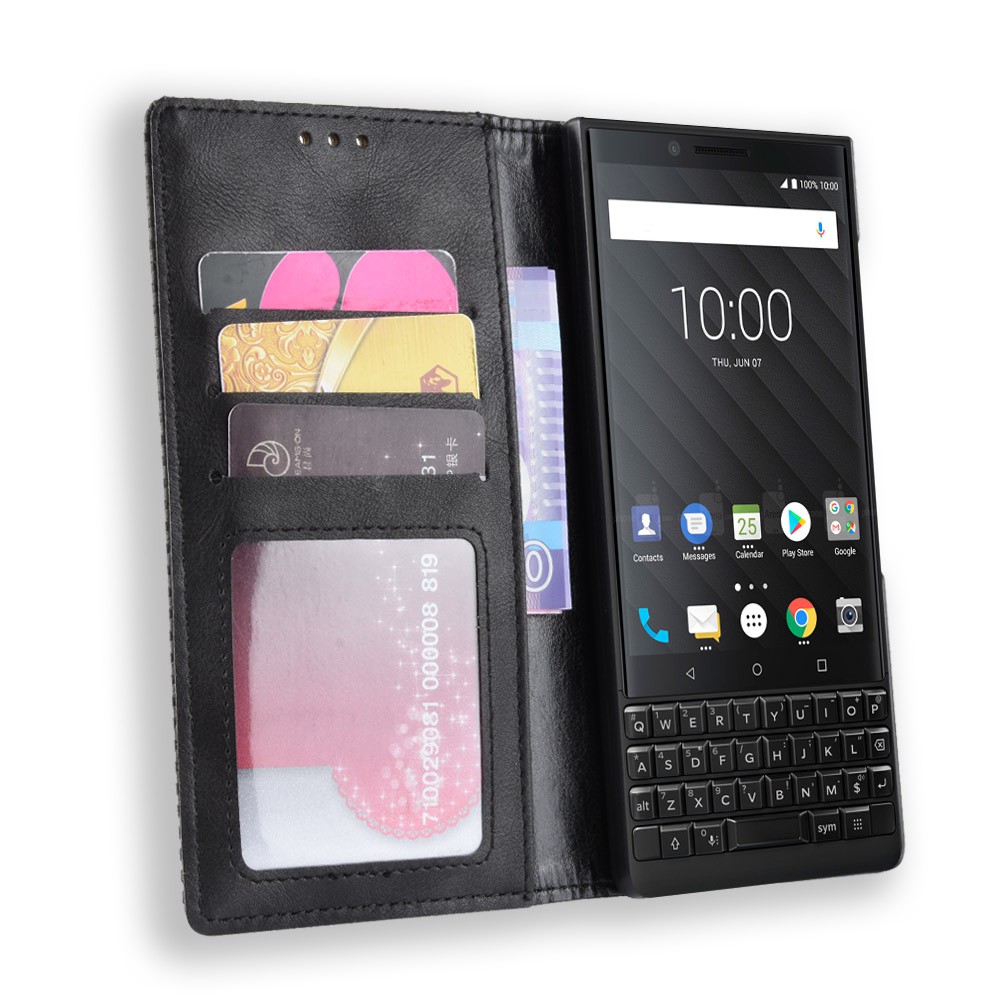 [ Hot ] Bao da dạng ví Leather Luxury BlackBerry Key2