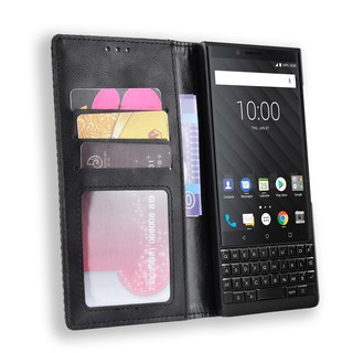 [Giá rẻ nhất ] Bao da dạng ví BlackBerry Key2 Luxury Leather