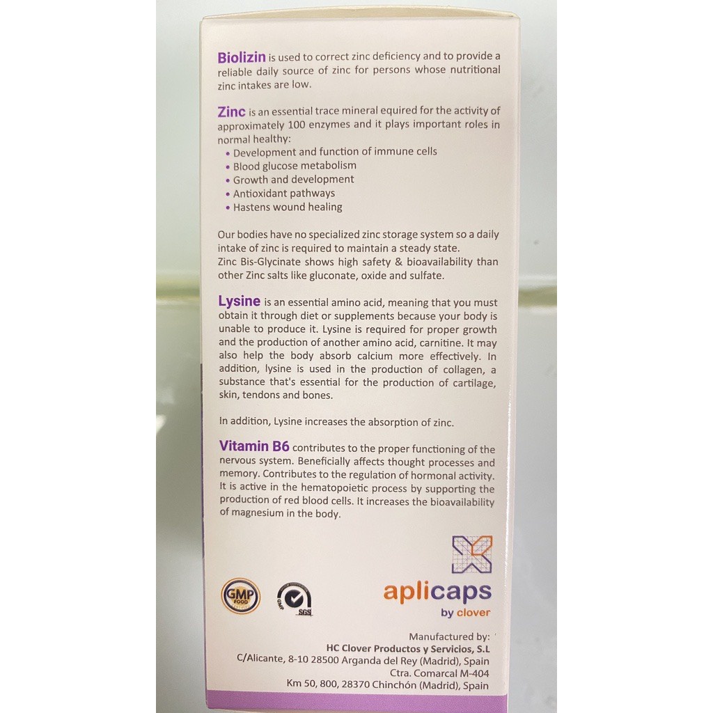 Kẽm cho bé, Kẽm hữu cơ Biolizin 50ml dạng siro vị đào, bổ sung Lysine B6 Giúp Bé Ăn Ngon Tăng Đề Kháng, bổ sung kẽm