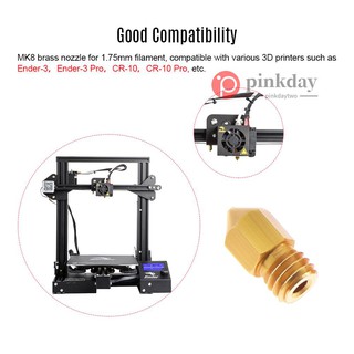 Ready stock 1pc 3D Printer Extruder Brass Nozzle M6 Thread Printer Head 0.8mm Output for MK8 3D Printer 1.75mm Filament