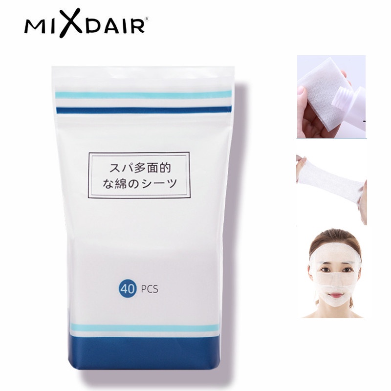 Bông tẩy trang MIXDAIR co giãn thân thiện với da dùng ướt và khô đa năng