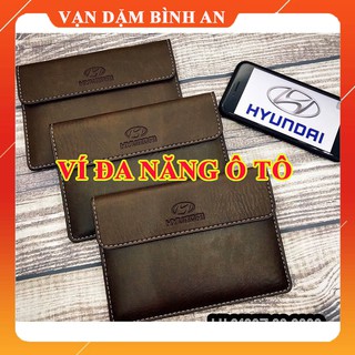Ví da đựng đăng kiểm, bảo hiểm, giấy tờ ô tô cao cấp in logo theo hãng - Vạn Dặm Bình An