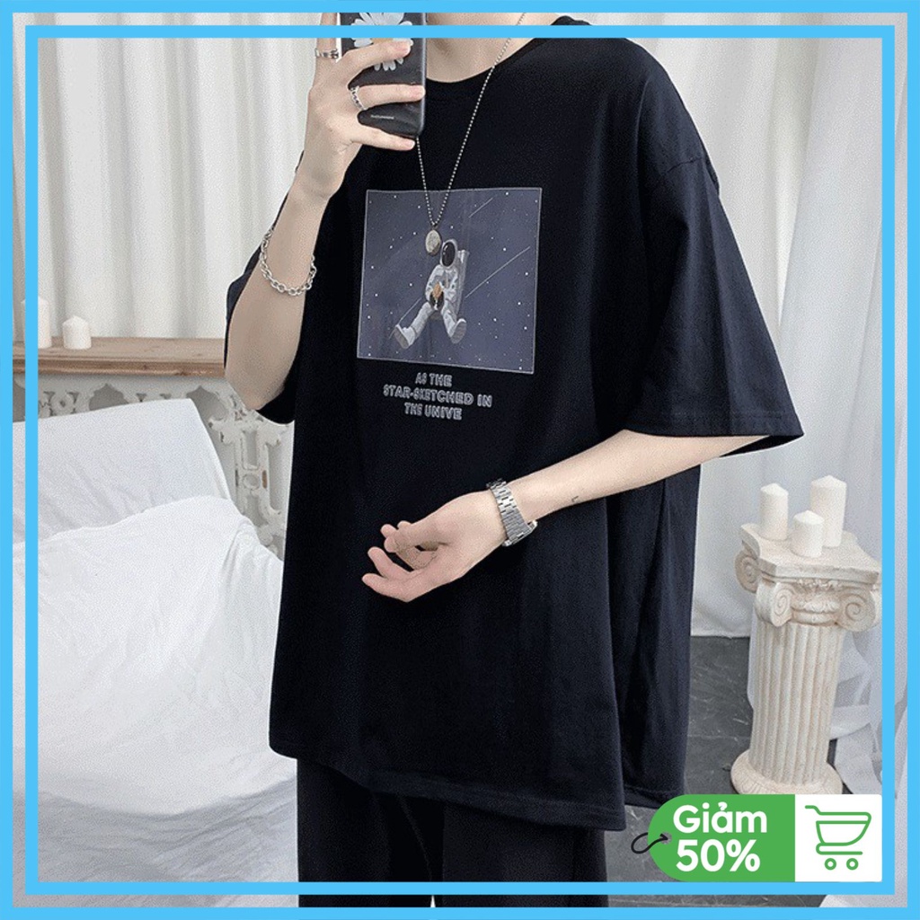 Áo thun tay lỡ nam nữ form rộng A83 ,Áo phông nữ nam ovesize chất cotton siêu đẹp unisex Phi Hành Zza | BigBuy360 - bigbuy360.vn