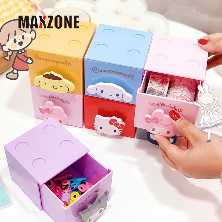 SANRIO Hộp Đựng Đồ Dùng Để Bàn Thiết Kế Độc Đáo Dễ Thương Cho Nữ