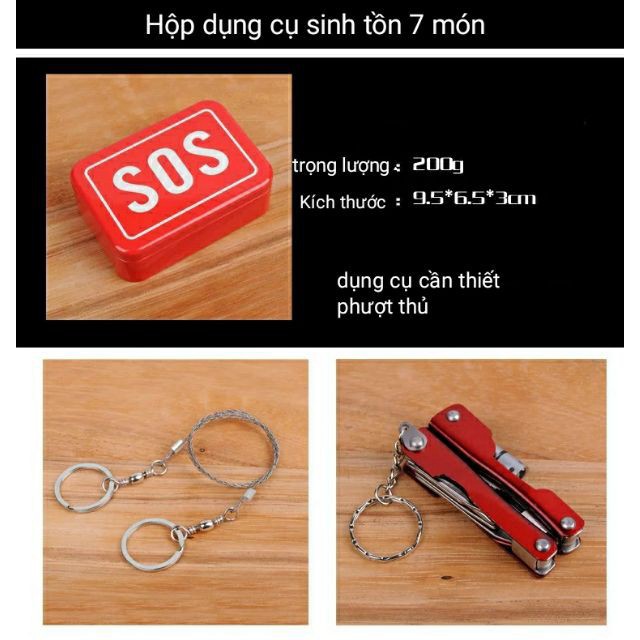 Bộ Dụng Cụ Sinh Tồn Sos 6 Món