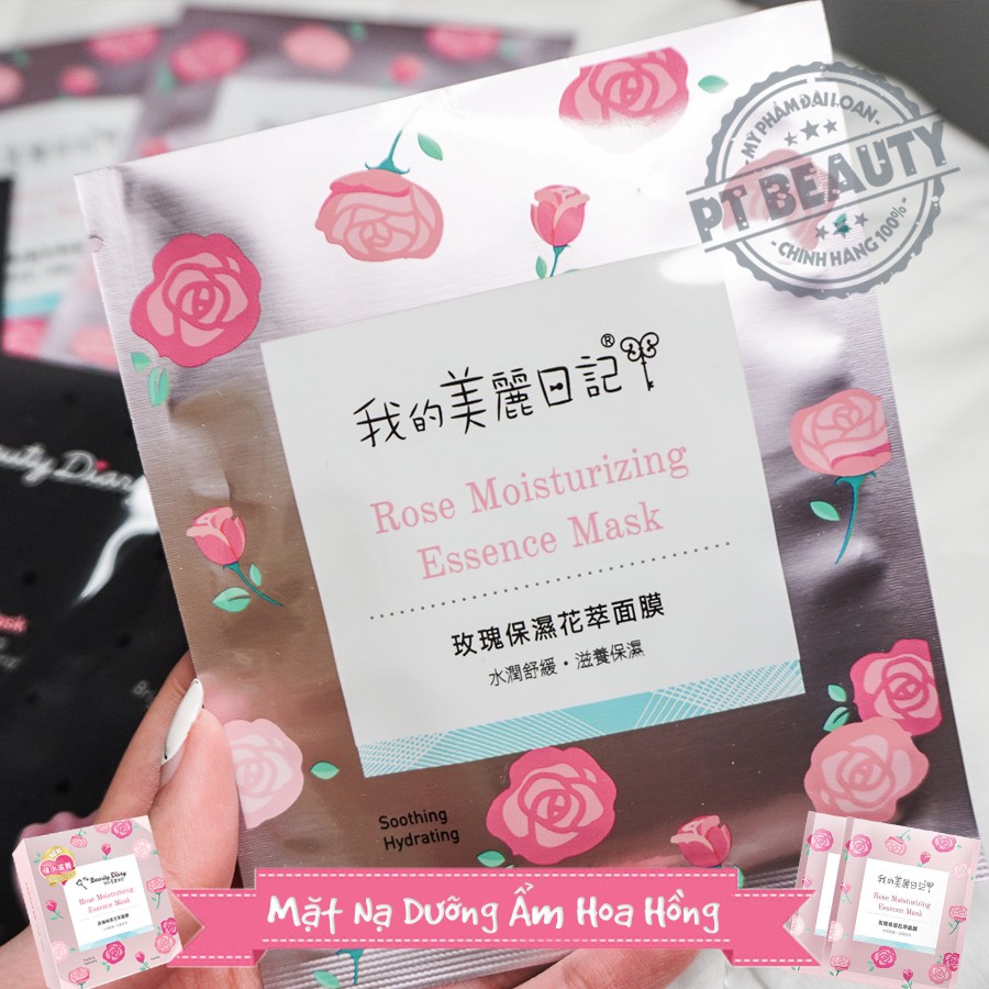 [BUÔN SỈ] Mặt nạ Hoa Hồng dưỡng ẩm da My Beauty Diary Đài Loan hộp 7 miếng