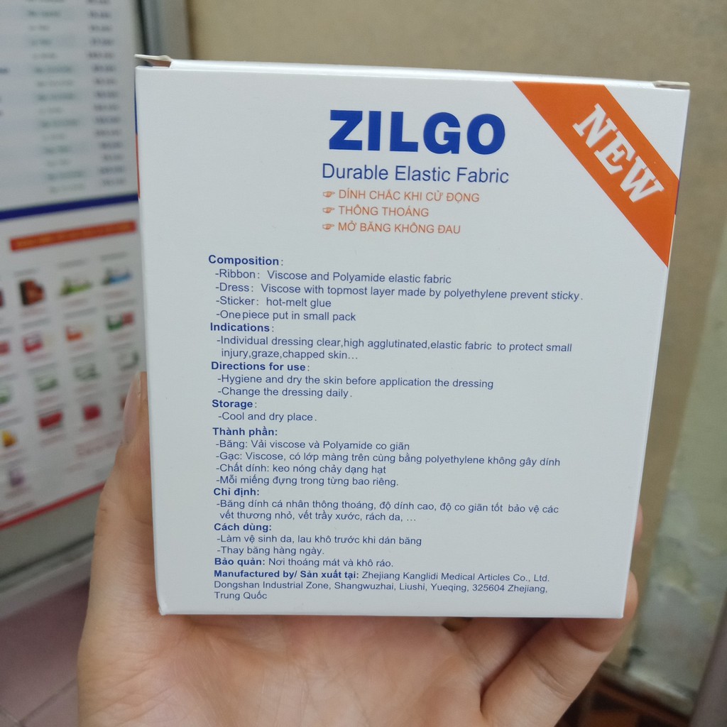 Băng cá nhân Zilgo hộp 102 miếng