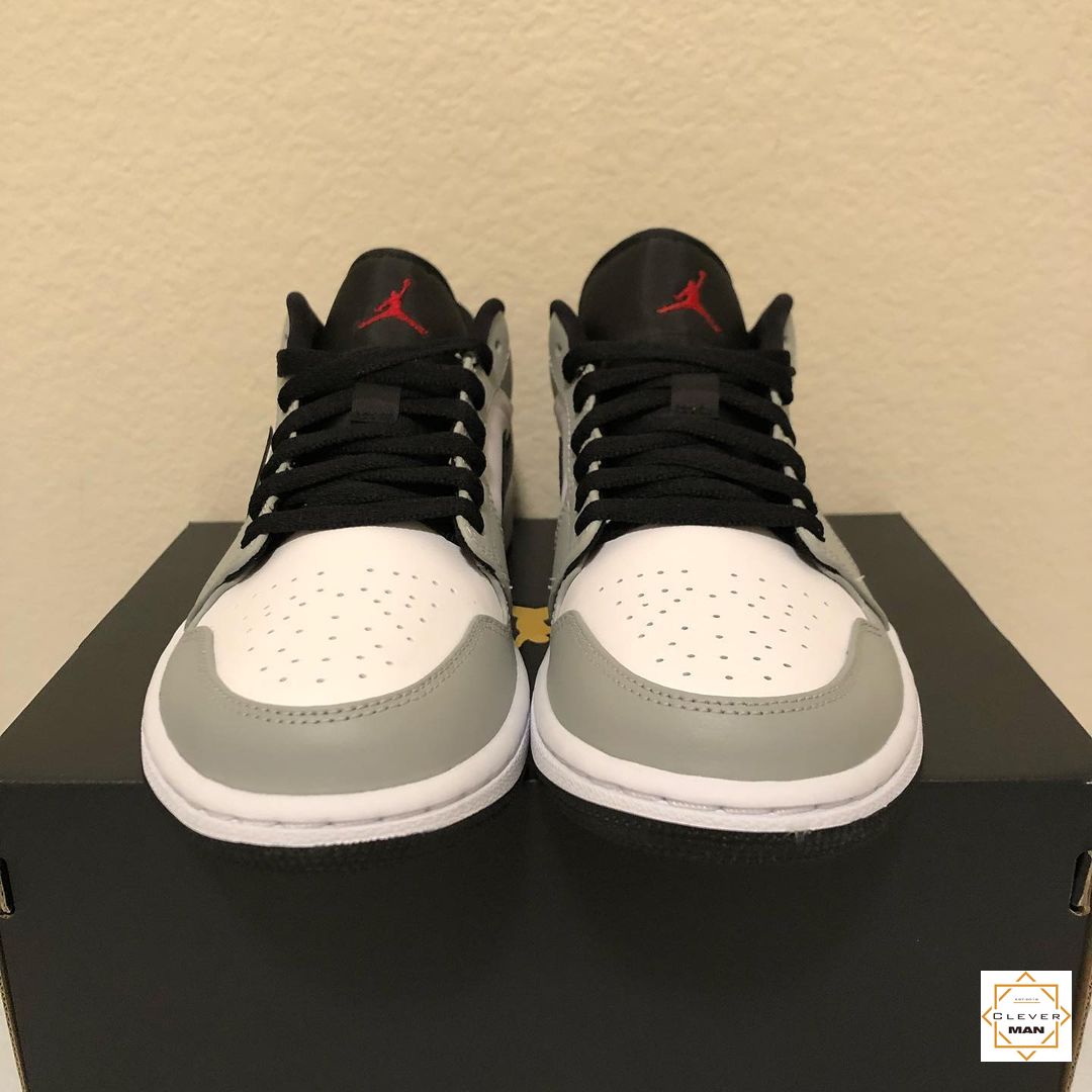 (FREESHIP+QUÀ) Giày thể thao AIR JORDAN 1 Low Light Smoke Grey xám trắng cổ thấp cực phong cách