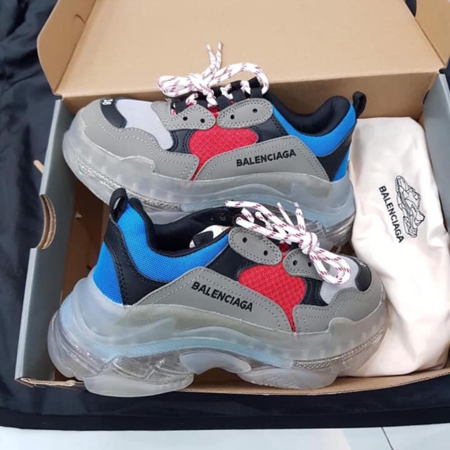 Giầy trip air xanh đỏ ( ảnh thật + full box)