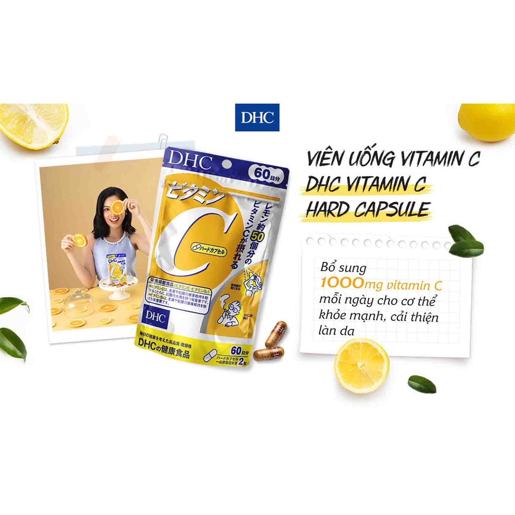 Viên uống bổ sung vitamin C DHC giúp da sáng mịn 30/90 viên beautimax