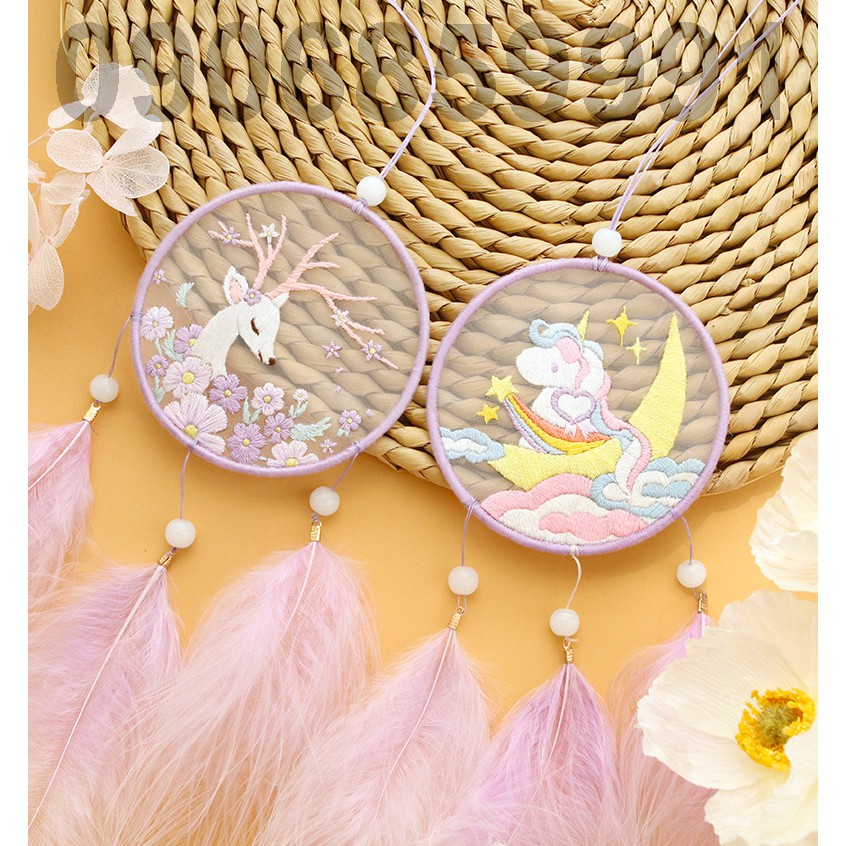 Bộ kit tự thêu dreamcatcher trang trí tự làm DIY (Nhiều Mẫu)