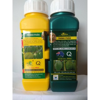 Cặp đôi phân bón vi lượng cho trái sầu riêng Agbasics+Ac zinmac - mỗi chai 300ml