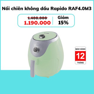 Mua  Mã 254ELSALE giảm 7% đơn 300K   HÀNG CHÍNH HÃNG  Nồi chiên không dầu Rapido RAF4.0M3 (Bảo hành 1 năm)