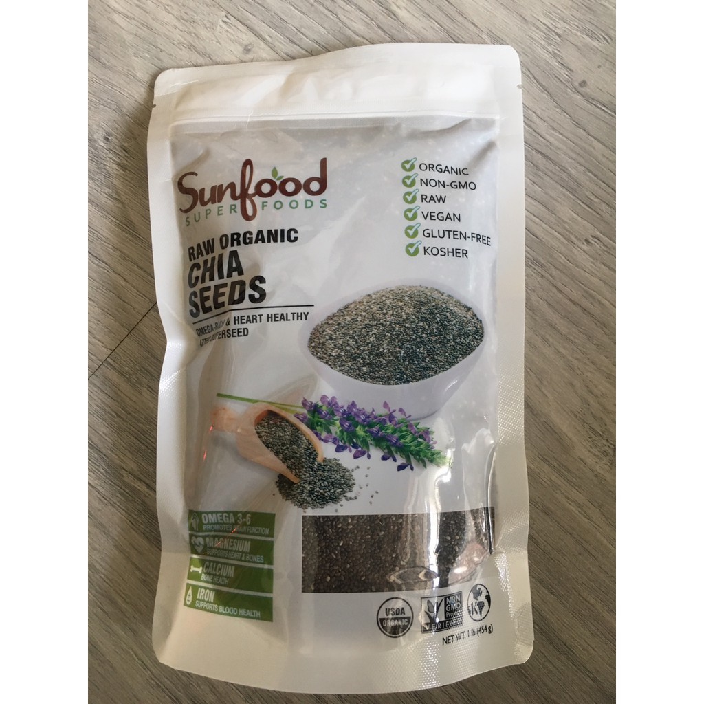 Hạt Chia (mỗi gói 454g) Organic NK Từ Mỹ( chia đen)