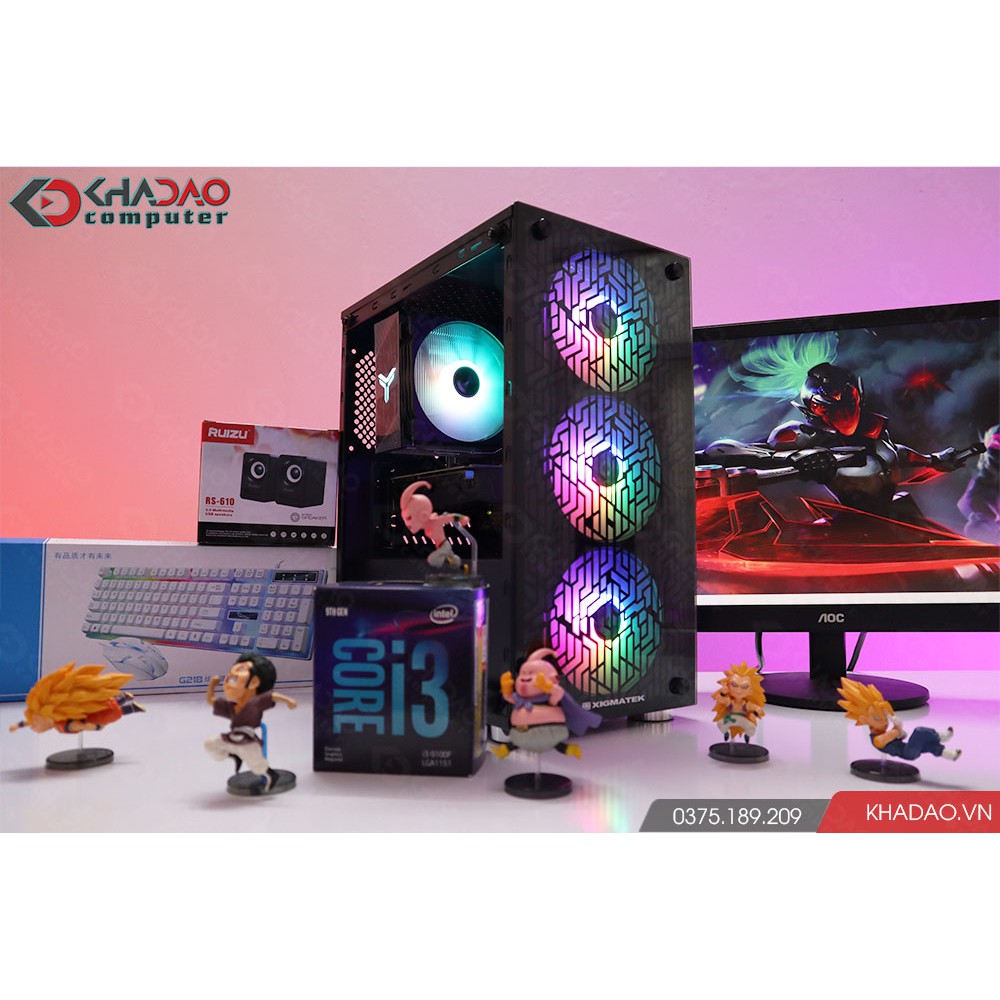 Máy tính chơi game Core I3+ màn hình 22 FullHD LOL, CSGO, PUBG, Warzone, GTA V | BH 36 tháng, tặng phím chuột, pad, loa | BigBuy360 - bigbuy360.vn