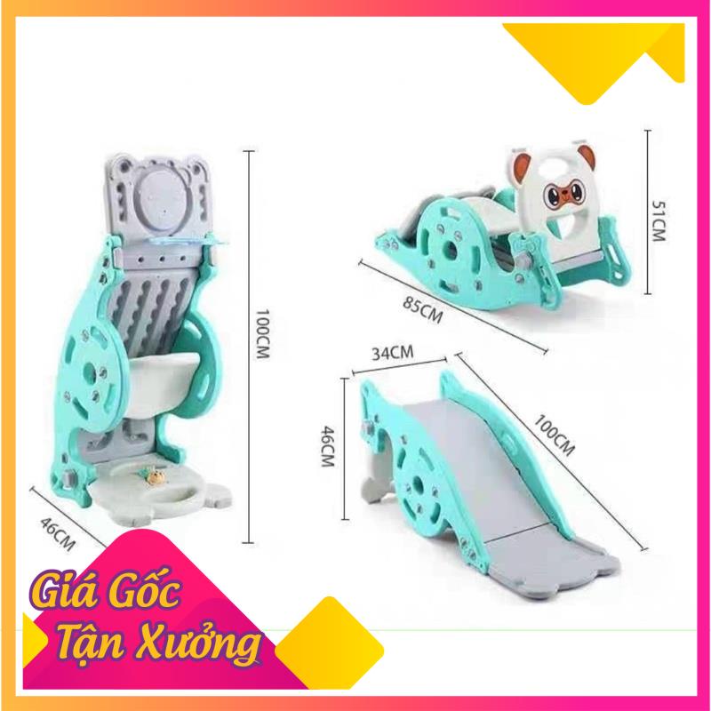 CẦU TRƯỢT BẬP BÊNH - BÓNG RỔ🌈 Cầu trượt bập bênh 2 chức năng