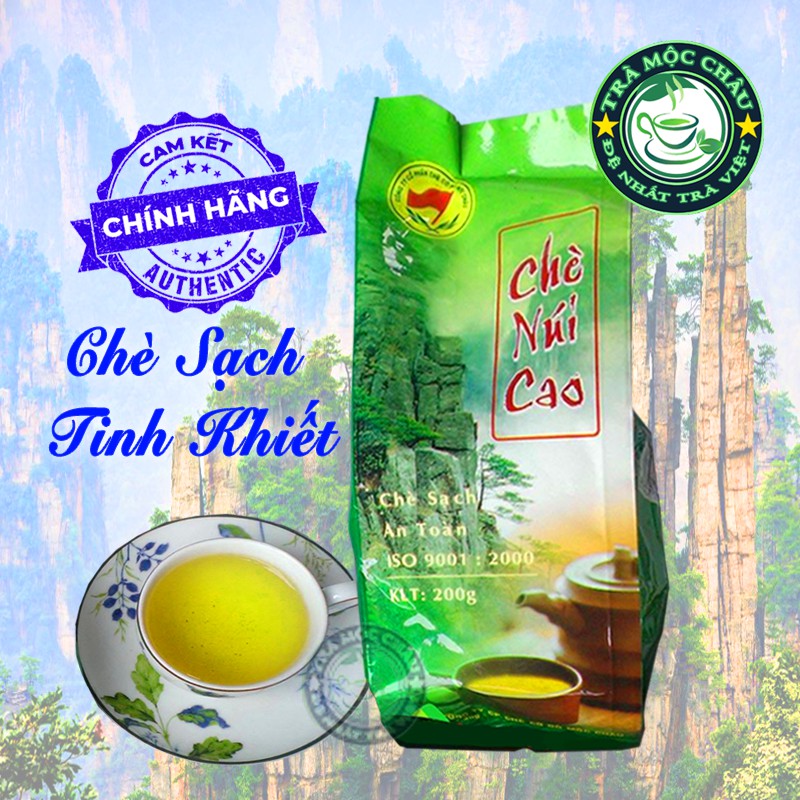 Chè Núi Cao Mộc Châu - Trà Sạch Tinh Khiết - Trà Mộc Châu Đặc Sản 200g