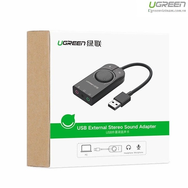 Cáp Chuyển USB ra Sound Có Điều Chính ÂM LượngUgreen 40964 - Hàng Chính Hãng