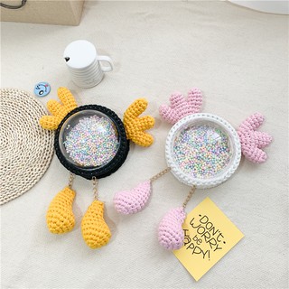 [SẴN HÀNG] Full set nguyên liệu tự đan túi hình chú tuần lộc đáng yêu