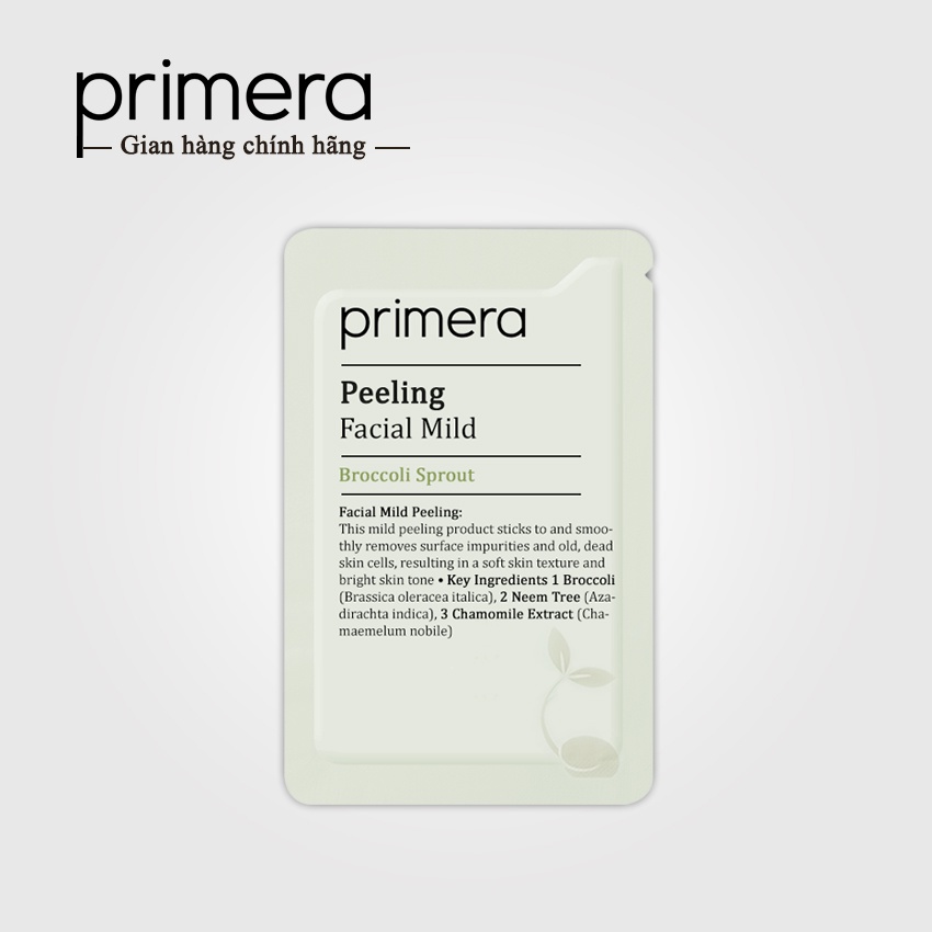 Tẩy da chết dịu nhẹ Primera Facial Mild Peeling 3ml/gói - Tẩy da chết Primera; Gel tẩy da chết