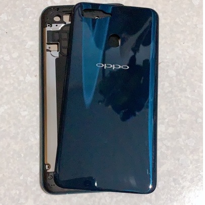 bộ vỏ oppo A5s - gồm lưng,xương ,sườn,phím,kính camera