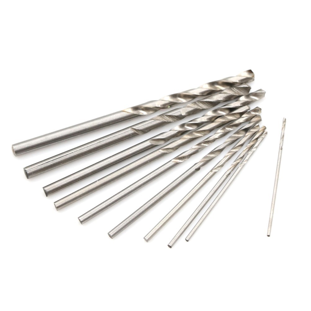 Bộ 10 Mũi Khoan Titan Tốc Độ Cao 0.8-3mm