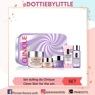 Set dưỡng da clinique clean skin for the win