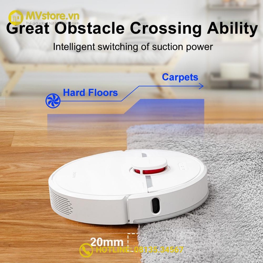 Robot Hút Bụi Lau Nhà Thông Minh DRM D9 - Lực Hút 4000Pa, Pin5200mah