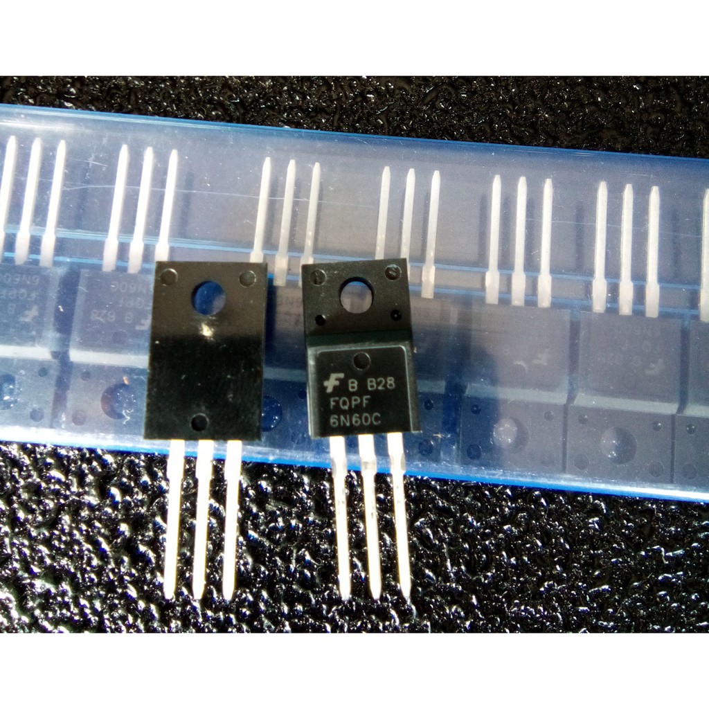 2 sò FET nguồn 6N60 FQPF6N60C N-MOSFET 6A 600V TO-220F