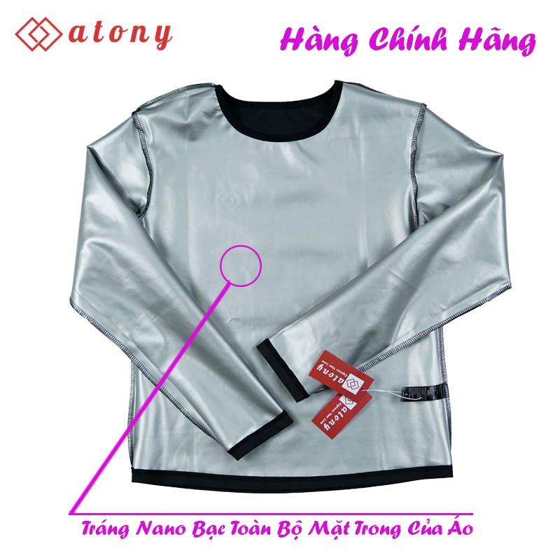 Áo Đổ Mồ Hôi Giảm Mỡ Bụng ATONY, Tráng Bạc Nano Nhật Bản Tăng Cường Sinh Nhiệt, Đánh Tan Mỡ Thừa, Đốt Calories, Giảm Cân