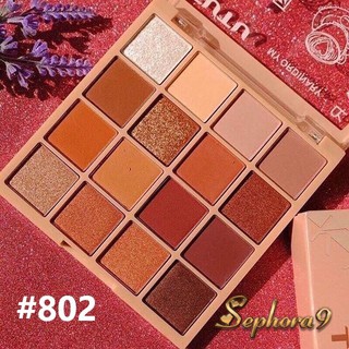 Bảng phấn mắt TuTu KAQI COLOR 16 ô màu trái đào siêu xinh chất mịn bền màu