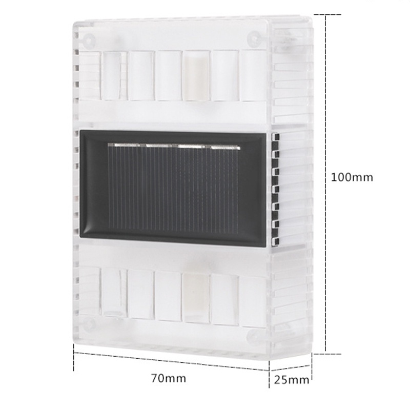 1 Đèn Led 6 Bóng Trong Suốt Gắn Tường Sử Dụng Năng Lượng Mặt Trời Chống Nước