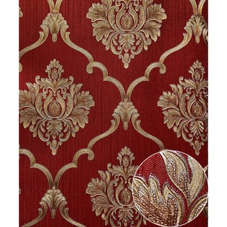 SALE -Giấy dán tường hoa văn nổi châu âu ( dán keo ngoài)