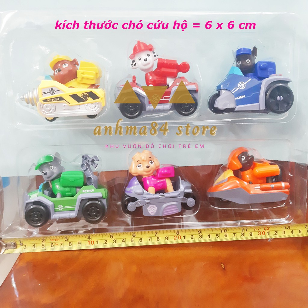 Đồ chơi MÔ HÌNH ĐỘI CHÓ CỨU HỘ MINI - mô hình 06 nhân vật đội chó cứu hộ có thể tháo rời các nhân vật cho bé - anhma84