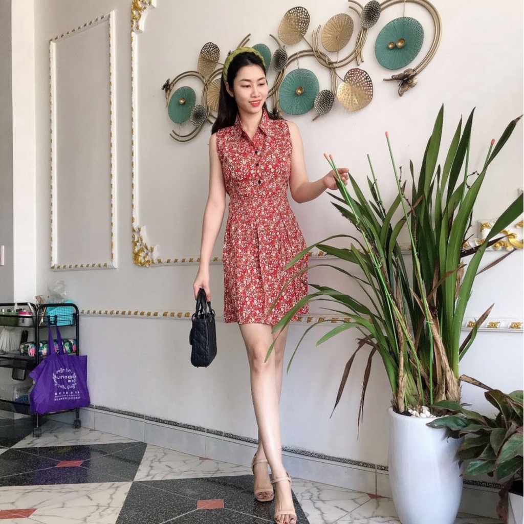 Đầm nữ cổ sơ mi kèm quần đùi trong | BigBuy360 - bigbuy360.vn