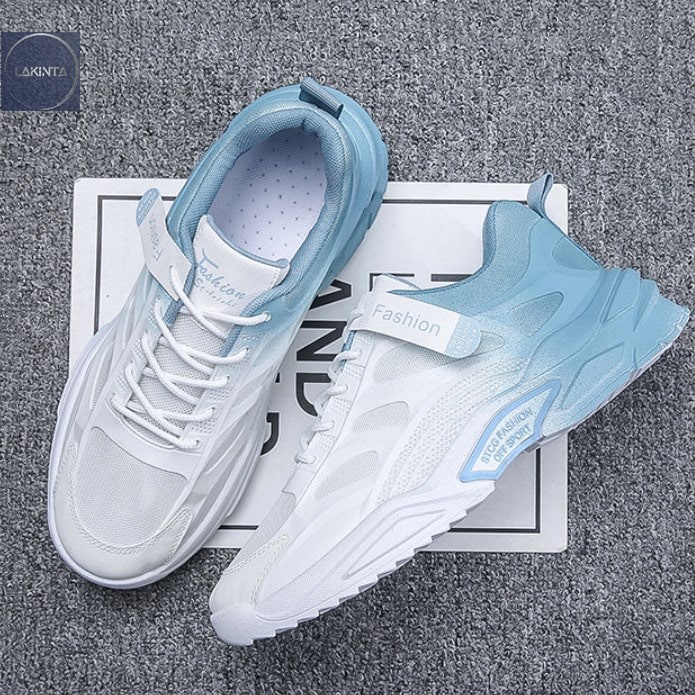 Giày Sneaker thể thao nam tập gym chạy bộ thể dục Lakinta cổ thấp phối màu Hàn Quốc G242