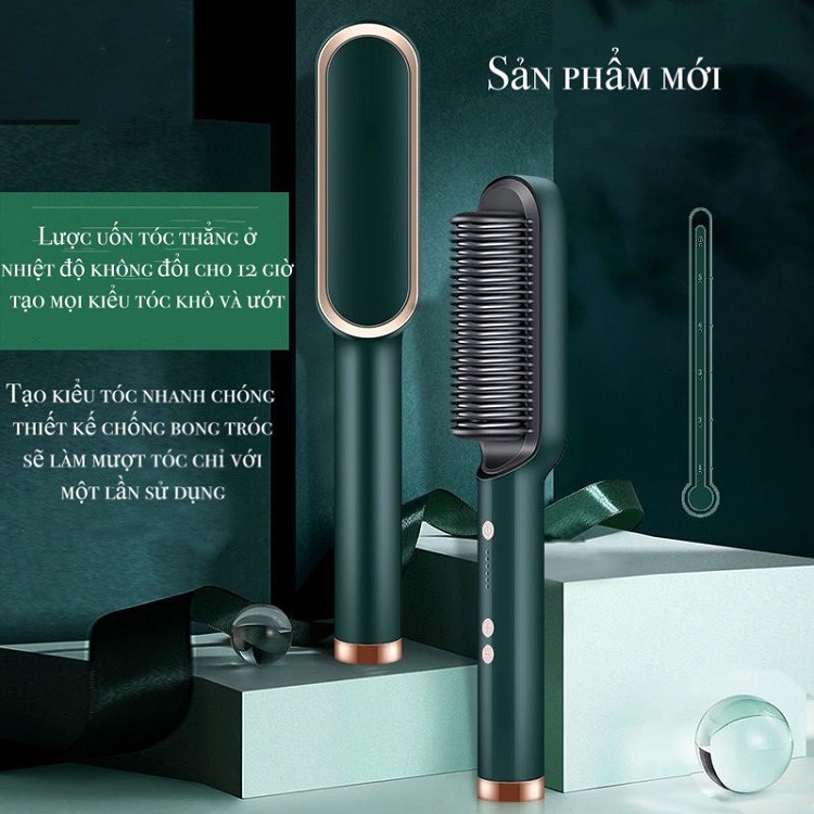 Lược Điện Chải Tóc, 6 Mức Chỉnh Nhiệt - Công Nghệ Chống Khô Tóc Hàn Quốc 2022 - Bảo Hành 12 Tháng