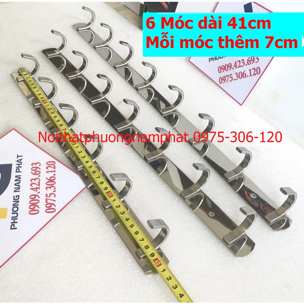 [ĐÁNH BÓNG ĐẸP] Móc Treo Quần Áo móc áo treo Tường 100% INOX MA4 MÓC ÁO DẸT loại móc dày cầm nặng tay đánh bóng sáng