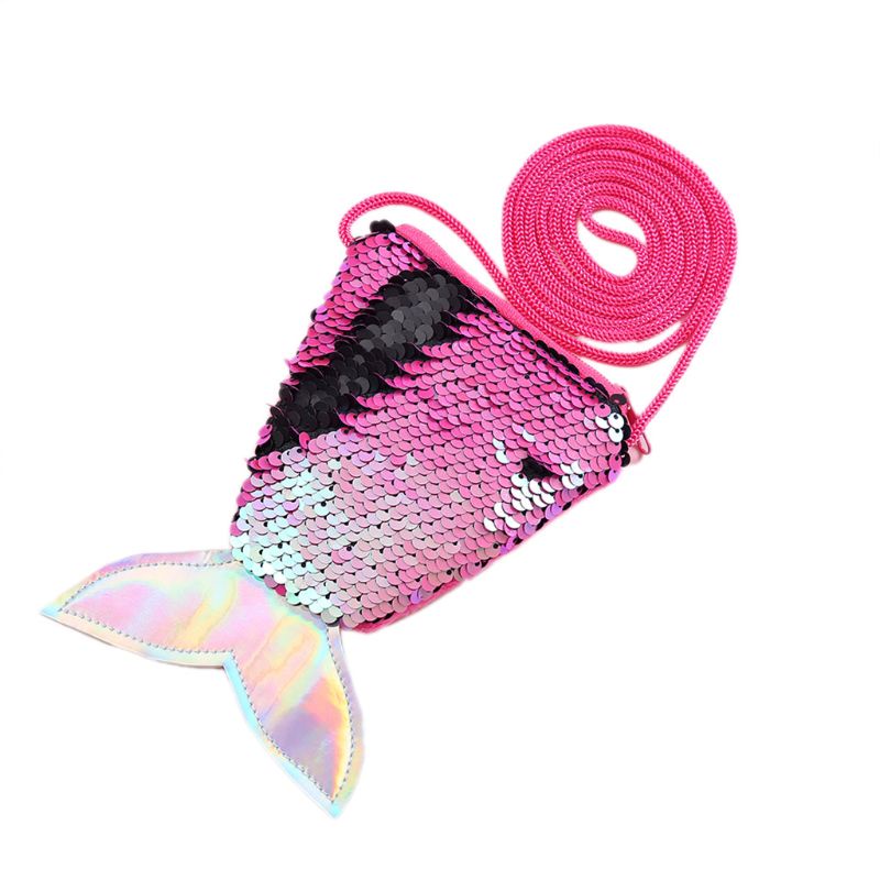 Túi Đeo Chéo Nhỏ Nhắn Đính Kim Sa Lấp Lánh Dành Cho Bé Gái