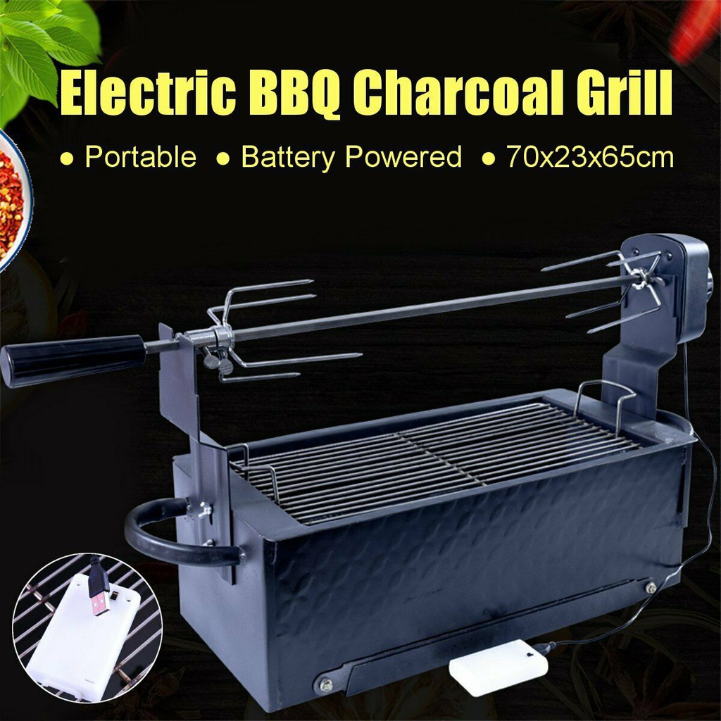 Bếp nướng di động BBQ USA Auto tự xoay - Home and Garden