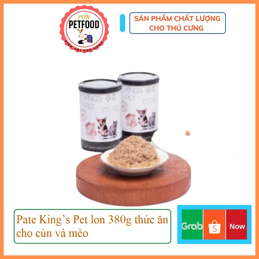 Pate King’s Pet lon 380g thức ăn cho cún và mèo