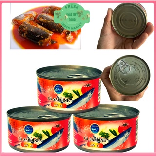 Cá mòi sốt cà xuất khẩu KTC 185g - lon dẹt loại mới