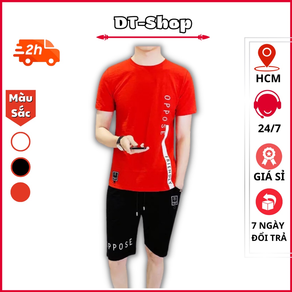 Bộ đồ nam hè OPPO dáng đứng chất thun thoáng mát