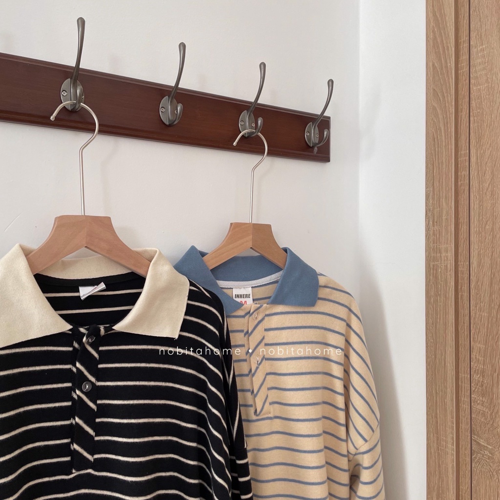 ÁO THUN TAY DÀI CỔ POLO KẺ SỌC BELFAST | BigBuy360 - bigbuy360.vn