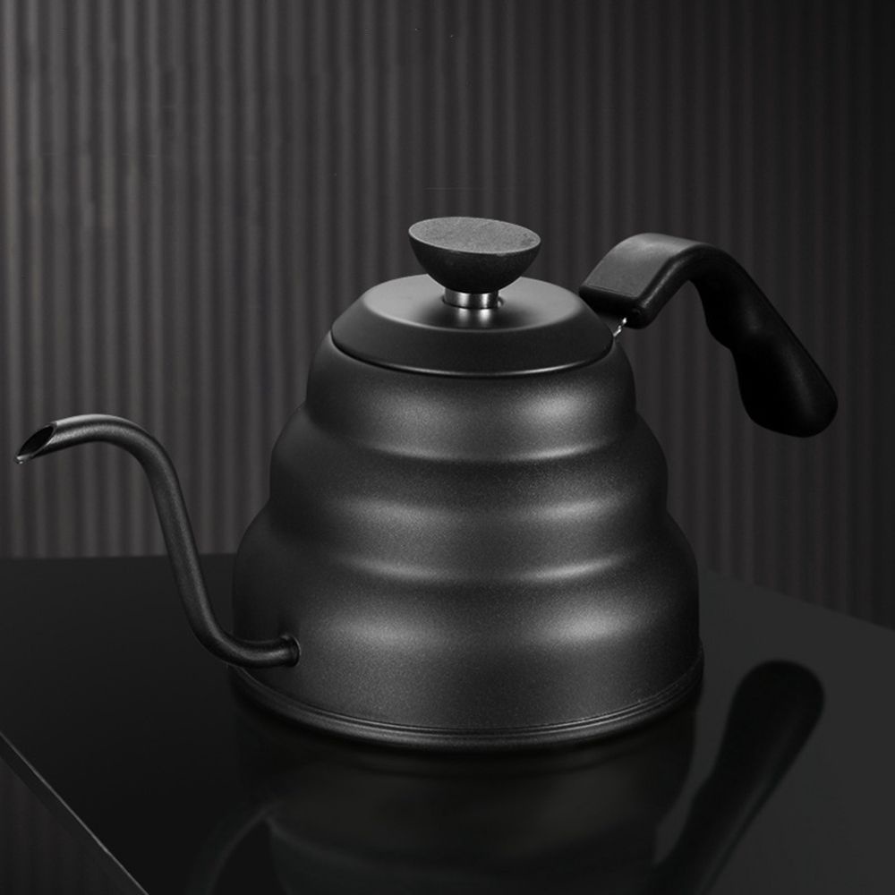 Ấm pha trà bằng thép không gỉ hình thiên nga cổ dài kèm nhiệt kế tiện dụng cho nhà bếp/ văn phòng